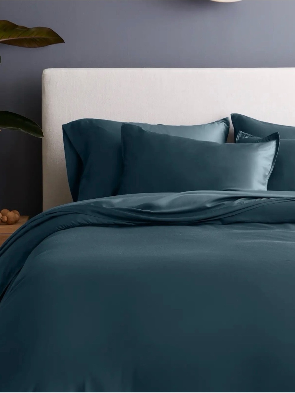 NWOT Quince Bamboo Duvet Cover Set – Nightfall Blue – Full/Queen